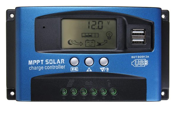 30/40/50/60/100A MPPT Solar Controller LCD Solar Charge Controller Accuracy Dual USB Solar Panel Battery Regulator